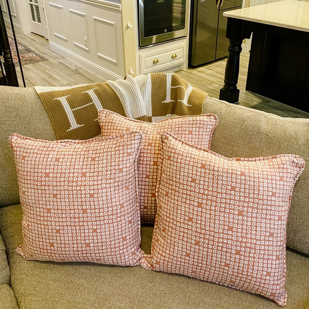 Ballard Designs KACIE BLUSH 22x22 Pillow
